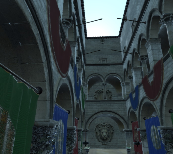 Escena con intensidad de oclusión ambiental de 0 Escena con intensidad de oclusión ambiental de 0