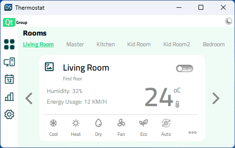 Tema Light UI en pantalla horizontal de móvil