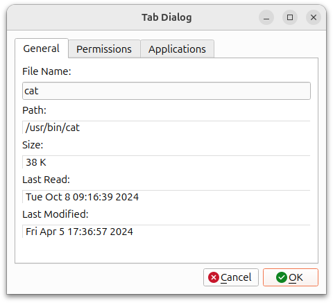 Información de archivos en diferentes pestañas Información de archivos en diferentes pestañas