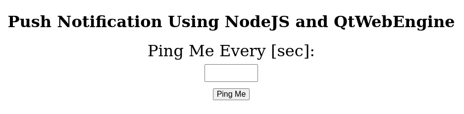 Aplicación con campo de texto para introducir el intervalo de notificación Aplicación con campo de texto para introducir el intervalo de notificación