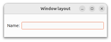 Etiqueta junto a una edición de línea en una disposición horizontal