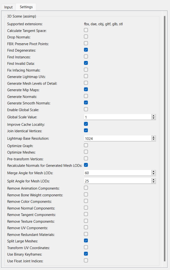 Panneau de configuration de l'interface utilisateur Balsam