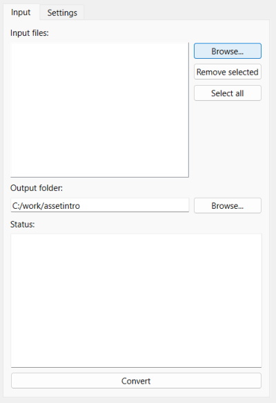 Fenêtre de démarrage de l'interface utilisateur Balsam
