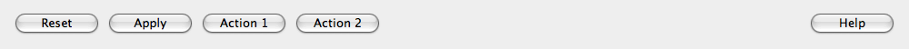 Plusieurs boutons utilisant le style horizontal sans modèle sur macOS