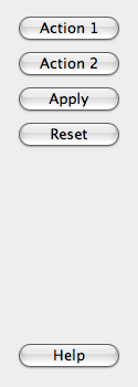 Plusieurs boutons utilisant le style horizontal sans modèle sur macOS