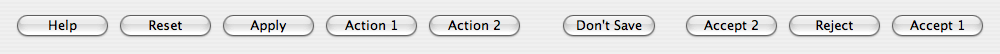 Plusieurs boutons utilisant la disposition horizontale MacLayout