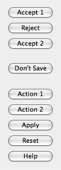 Plusieurs boutons utilisant la disposition verticale MacLayout