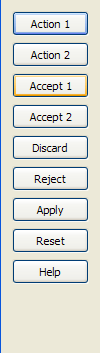 Plusieurs boutons utilisant la disposition verticale WinLayout