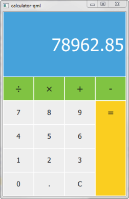 Calculatrice avec affichage numérique, touches de commande et touches numériques