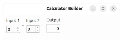 Capture d'écran d'une application de calculatrice qui additionne deux nombres et affiche la somme.