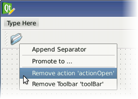 Capture d'écran montrant la possibilité de supprimer la barre d'outils en cliquant dessus avec le bouton droit de la souris. Capture d'écran montrant la possibilité de supprimer la barre d'outils en cliquant dessus avec le bouton droit de la souris.