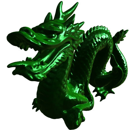 Modèle de dragon vert métallique