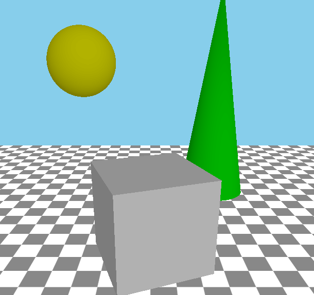 Trois objets 3D différents