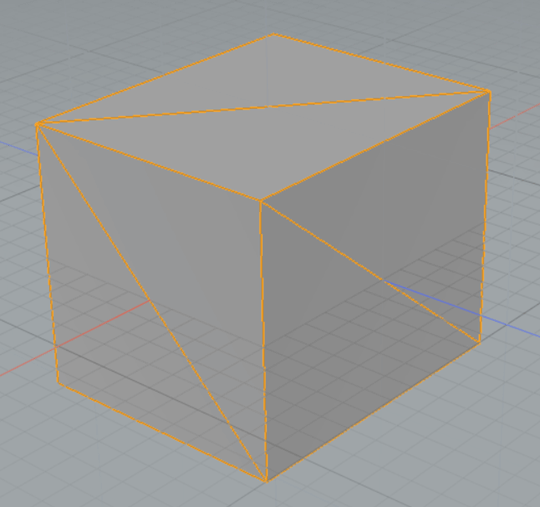 La fenêtre de visualisation Modo affiche un cube filaire
