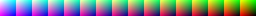 Bande de gradient horizontale montrant la cartographie des couleurs de la LUT pour l'inversion