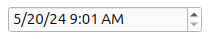 Widget pour la modification de l'heure et de la date