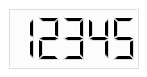 "1234" avec une apparence numérique semblable à celle d'un écran à cristaux liquides