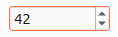 Widget de type "spin box" affichant un nombre entier