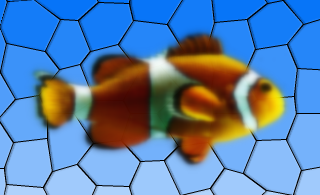 Effet de flou sur l'image d'un poisson
