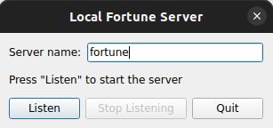 Capture d'écran de l'exemple Local Fortune Server Capture d'écran de l'exemple Local Fortune Server