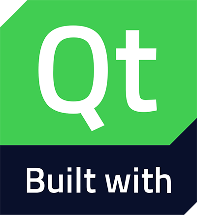 Construit avec le logo Qt
