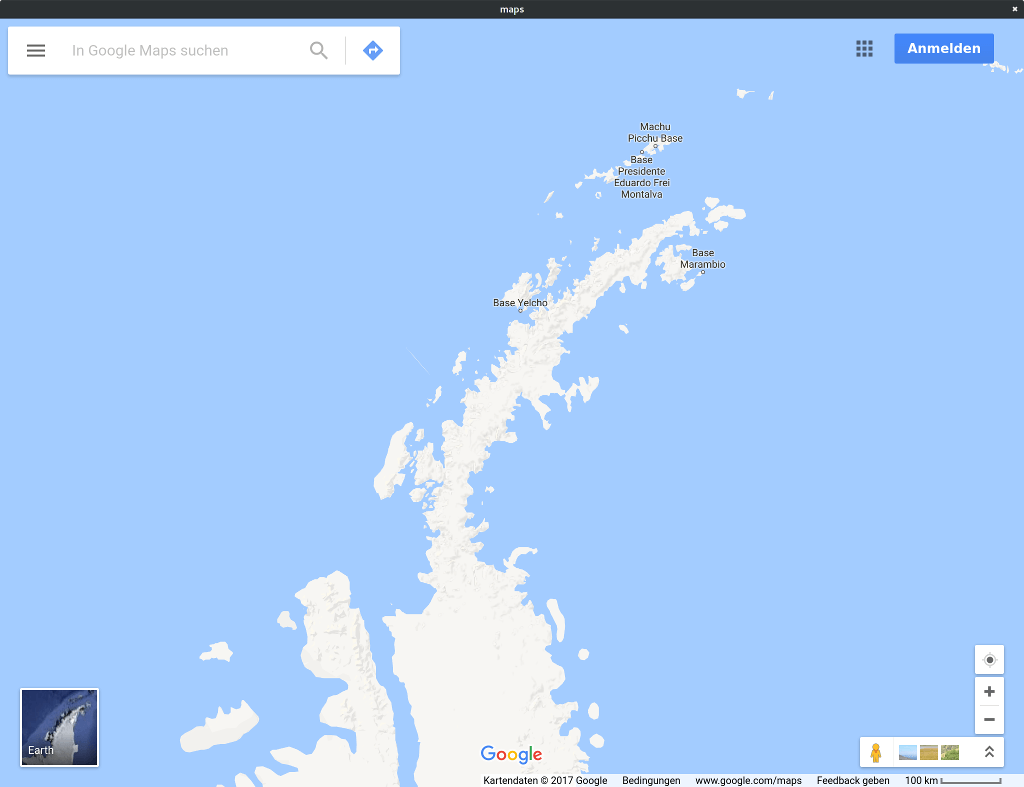 Application Maps indiquant la géolocalisation