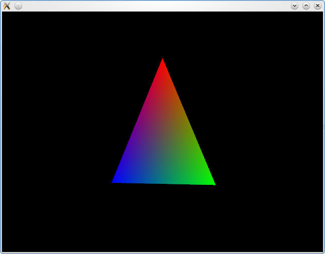 Capture d'écran de l'exemple OpenGLWindow