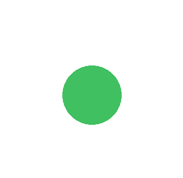Cercle vert sur fond blanc