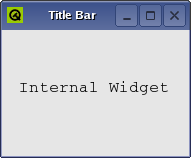 Fenêtre MDI avec une barre de titre et un widget interne