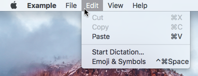 Une barre de menus native Une barre de menus native