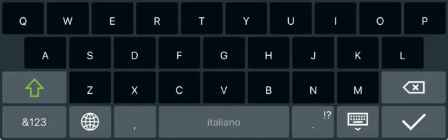 Capture d'écran de la mise en page italienne