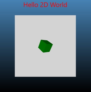 Cube 3D avec texte 2D en surimpression