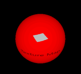 Sphère rouge avec carte de texture animée