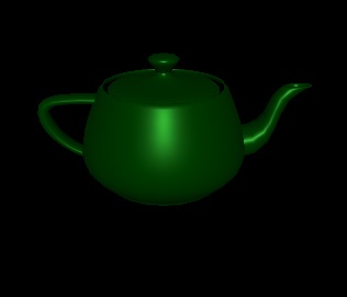 Théière verte avec propriété de couleur QML et conversion sRGB