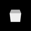 Cube blanc avec matériau par défaut