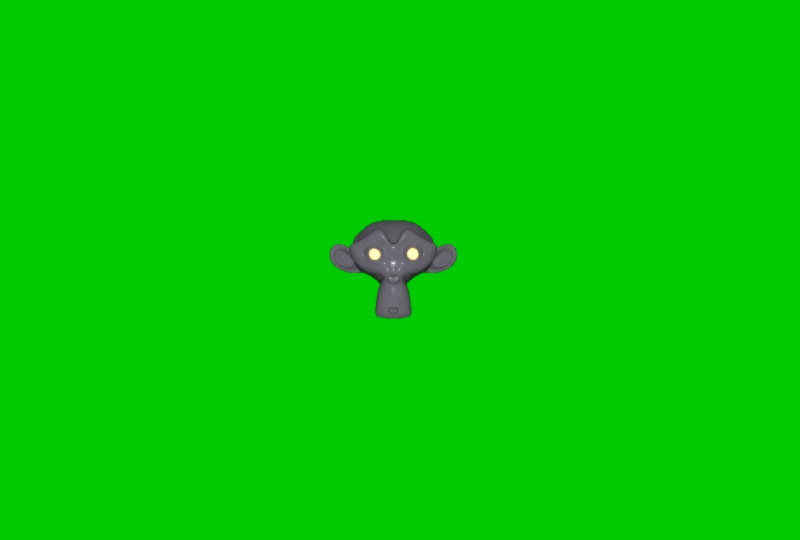 Objet 3D sur fond vert