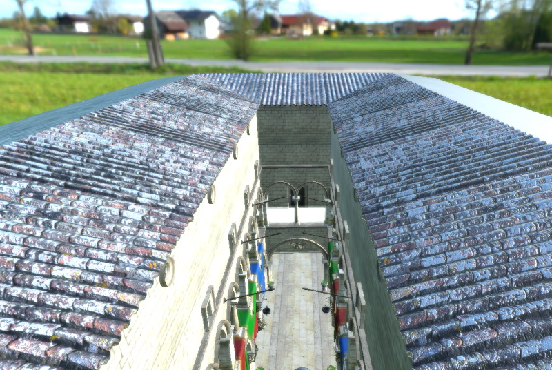 Scène avec sonde lumineuse sous différentes perspectives