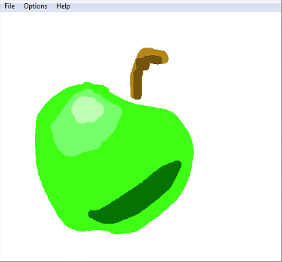Capture d'écran de l'exemple Scribble
