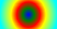 Ellipse avec gradient radial du centre blanc au bord cyan