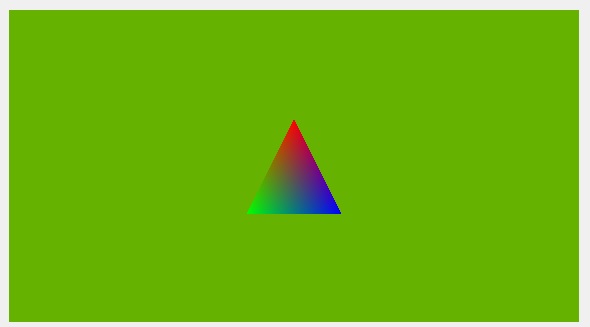Triangle coloré sur fond vert Triangle coloré sur fond vert
