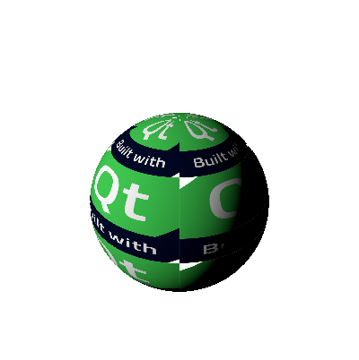 Sphère avec le logo Qt comme carte de texture