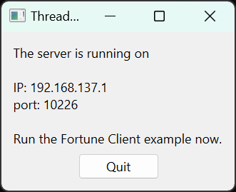 Cette application crée un serveur qui peut avoir un fil d'exécution distinct pour chaque client.