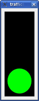 Feu de circulation avec feu vert allumé