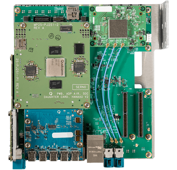 "Top view of the Qualcomm Snapdragon 8155P board."
