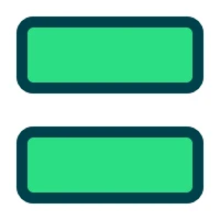 Two identical green rounded rectangles, the lower one shifted down by the translation