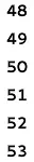 Week number column displaying week numbers