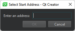 {Select Start Address dialog}