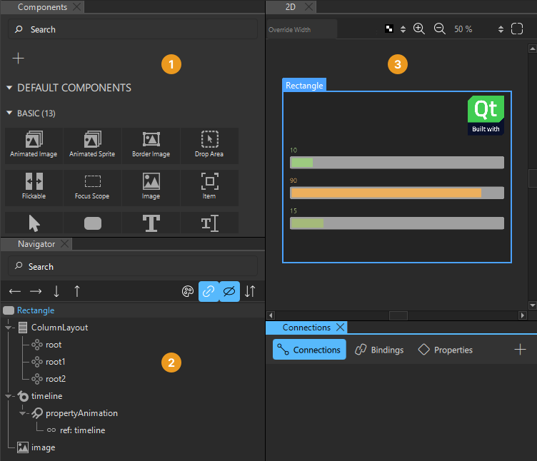 Creating component instances.