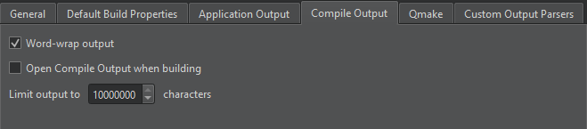 {Compile Output tab in Preferences}