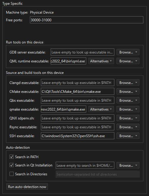 Tool configuration options for a desktop device